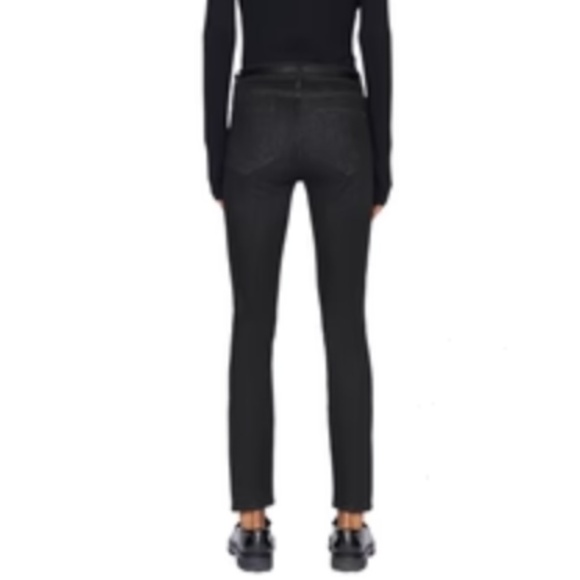 Frame Le High Skinny Jeans Split Hem‎ Black Corvo Stretch - Size 27 - Picture 3 of 11